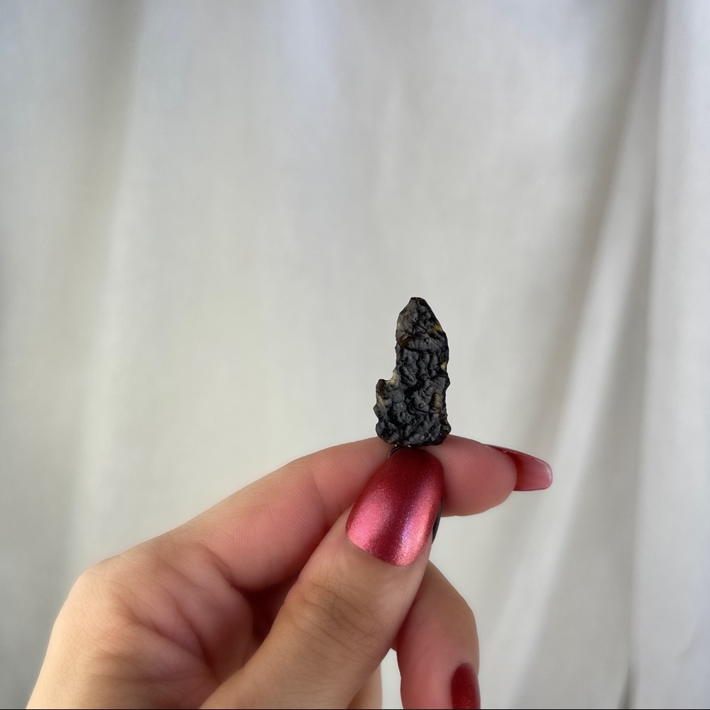 🚫SOLD🚫 NWOT Tektite Pendant Necklace Natural Ancient Stone Sterling Silver - Picture 11 of 16